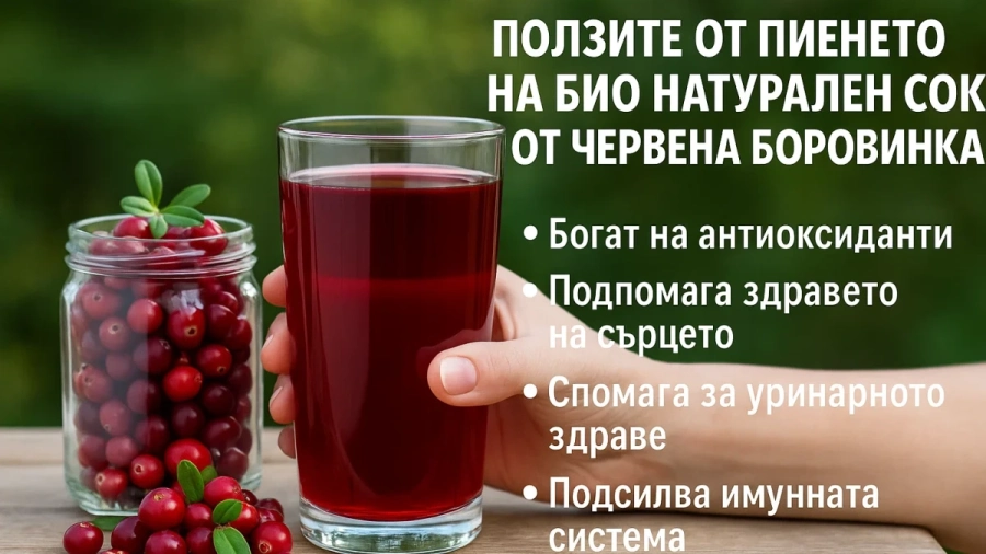 Какво ще се случи с тялото ви, ако пиете дълго време био натурален сок от червена боровинка