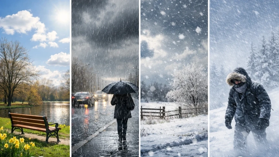 От плюс 12 градуса до минус 9 в следващите 4 дни