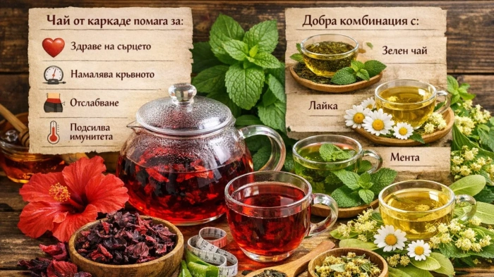 Чай от каркаде: ползи, употреба и съчетания с други чайове