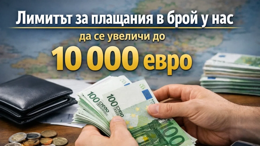 Предложение: Лимитът за плащания в брой у нас да се увеличи до 10 000 евро
