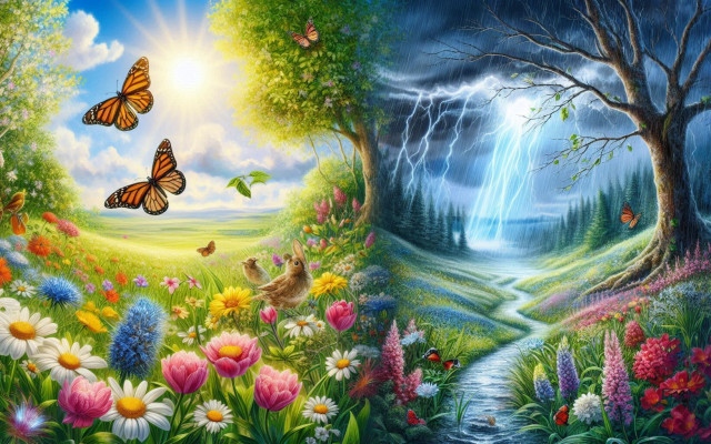 Времето през м. май: Топли слънчеви дни и валежи с гръмотевични бури