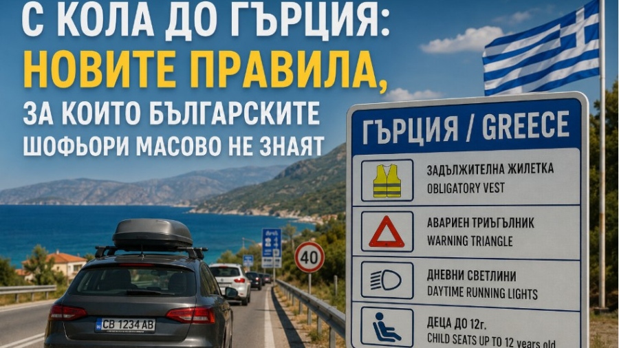 С кола до Гърция: Новите правила, за които българските шофьори масово не знаят